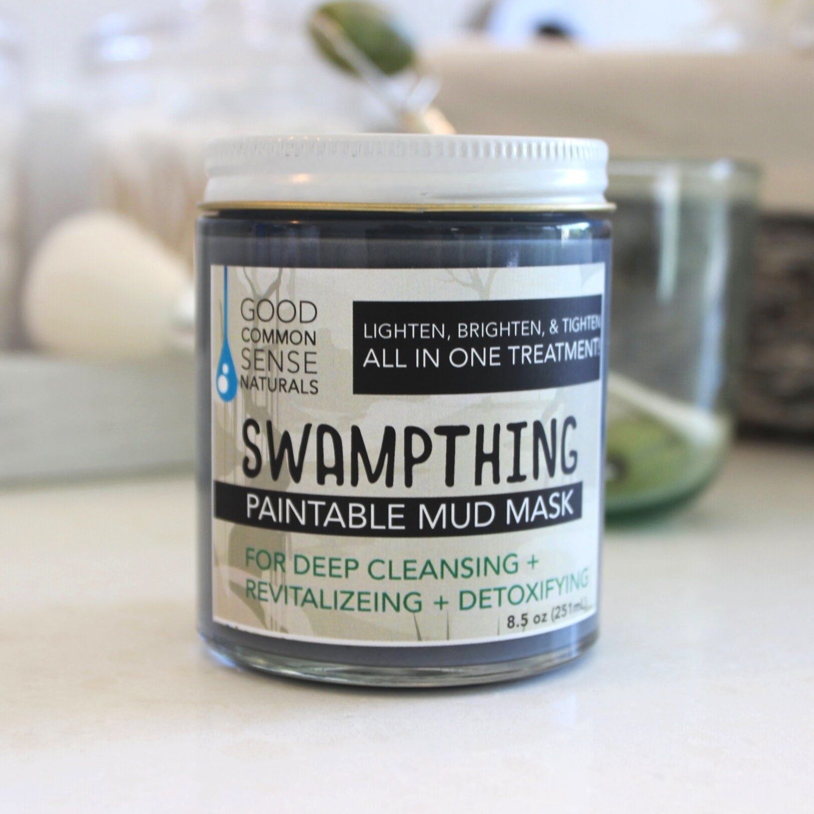 a jar of swamp thing paintable mud mask