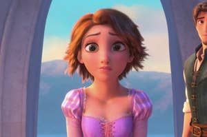 rapunzel with short brown hair
