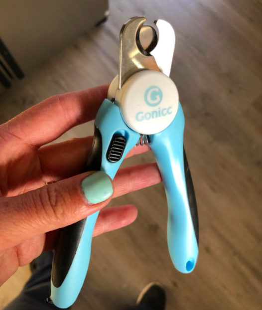 Reviewer holding the nail clipper