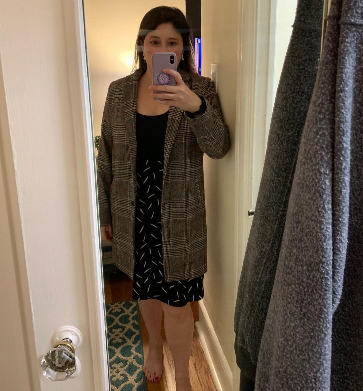 The blazer worn by an Amazon reviewer