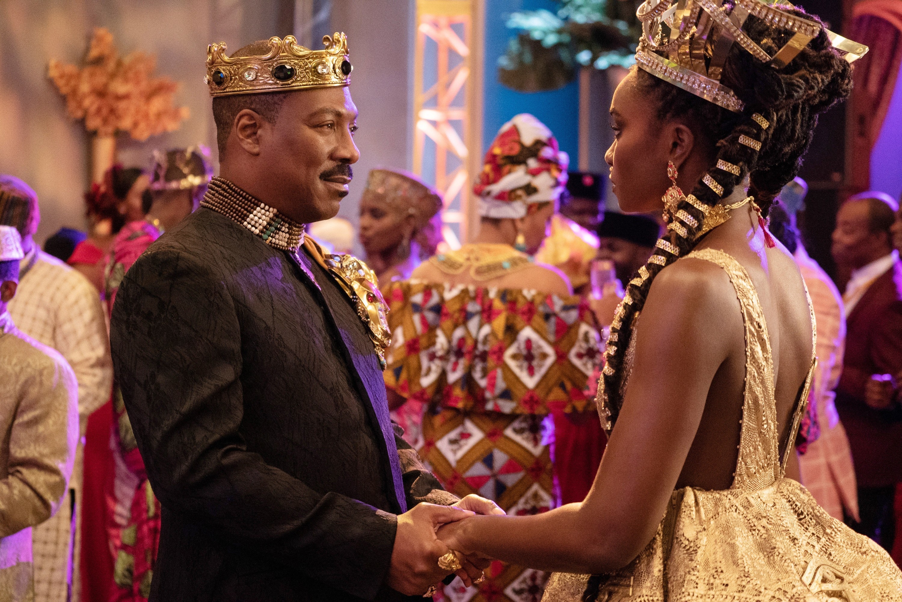 Eddie Murphy and Kiki Layne in Coming 2 America