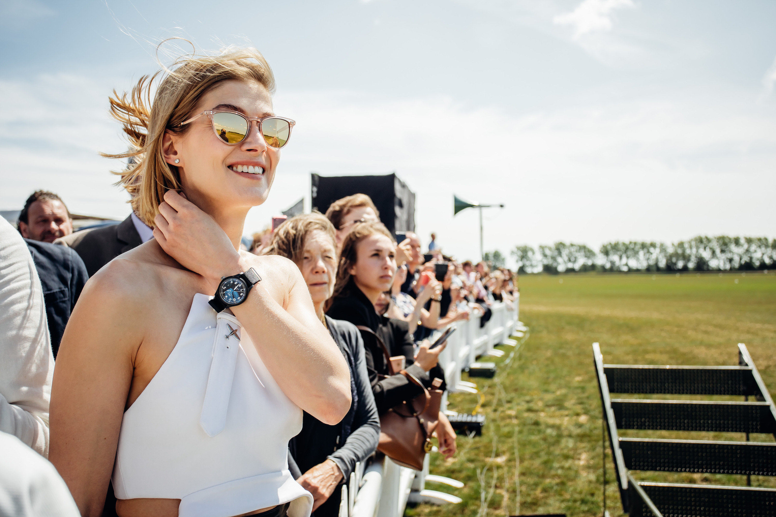 Pike at the celebration of the official start of the Silver Spitfire The Longest Flight expedition in Goodwood