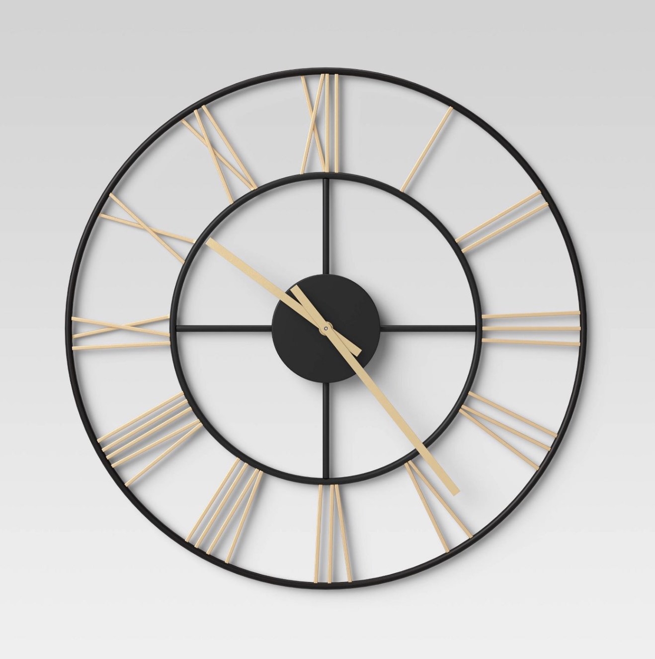 Wall clock mounted on wall.