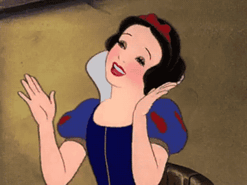 a gif of snow white clapping