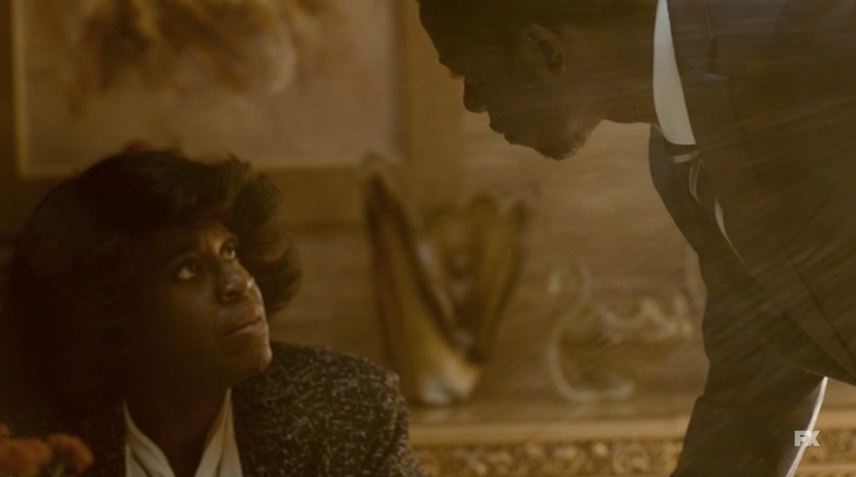 Cissy and Franklin talking in &quot;Snowfall&quot;