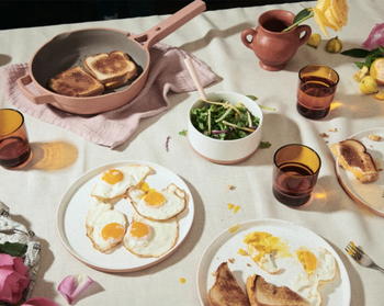 always pan in pink used to serve breakfast