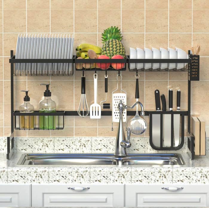 the over the sink drying shelf