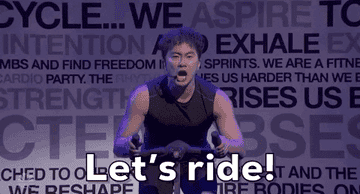Bowen Yang in SNL SoulCycle skit saying &quot;Let&#x27;s Ride!&quot;