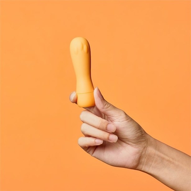 A person holding the finned vibrator 