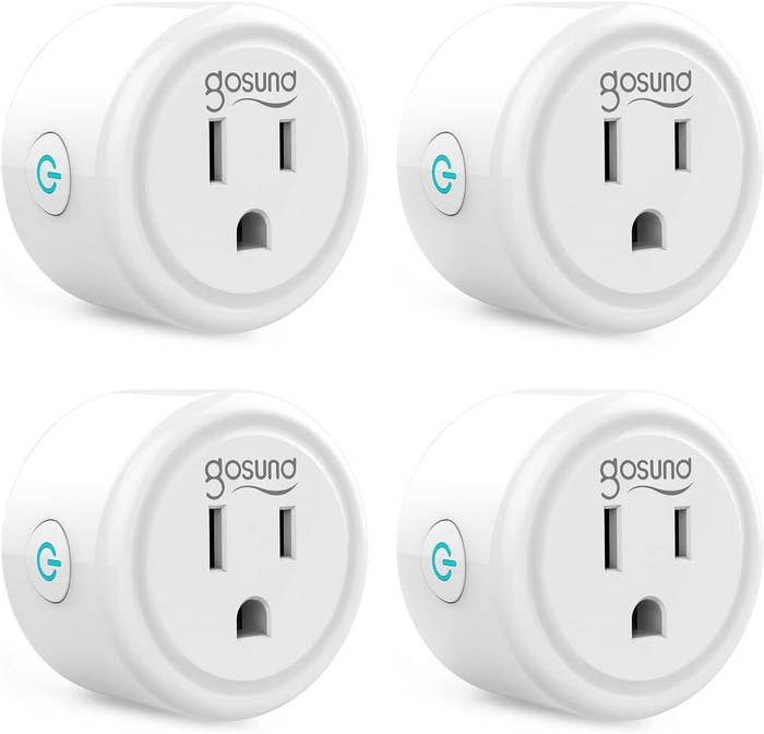 Four white smart plug mini outlets