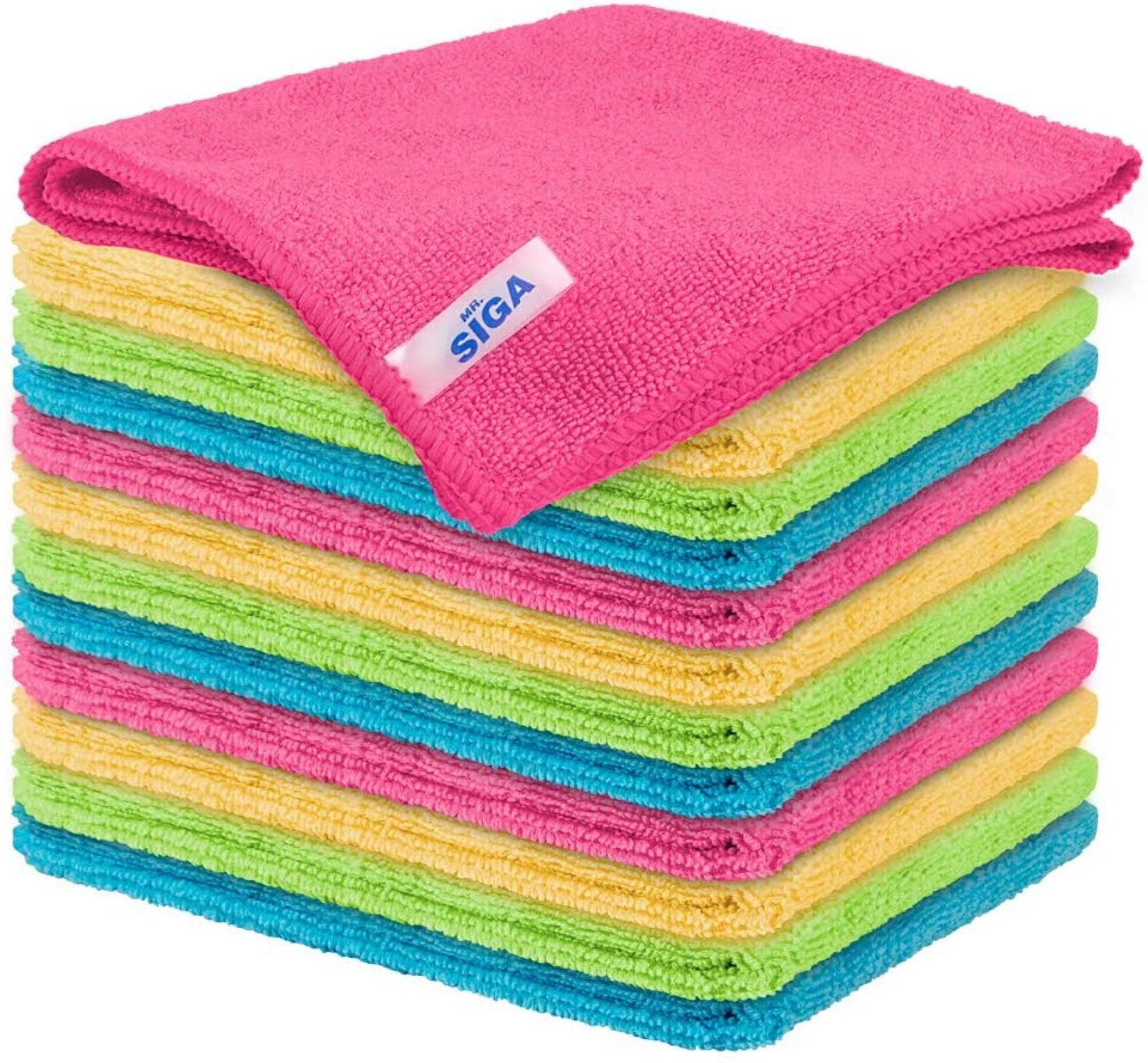 The set of multicolored towels