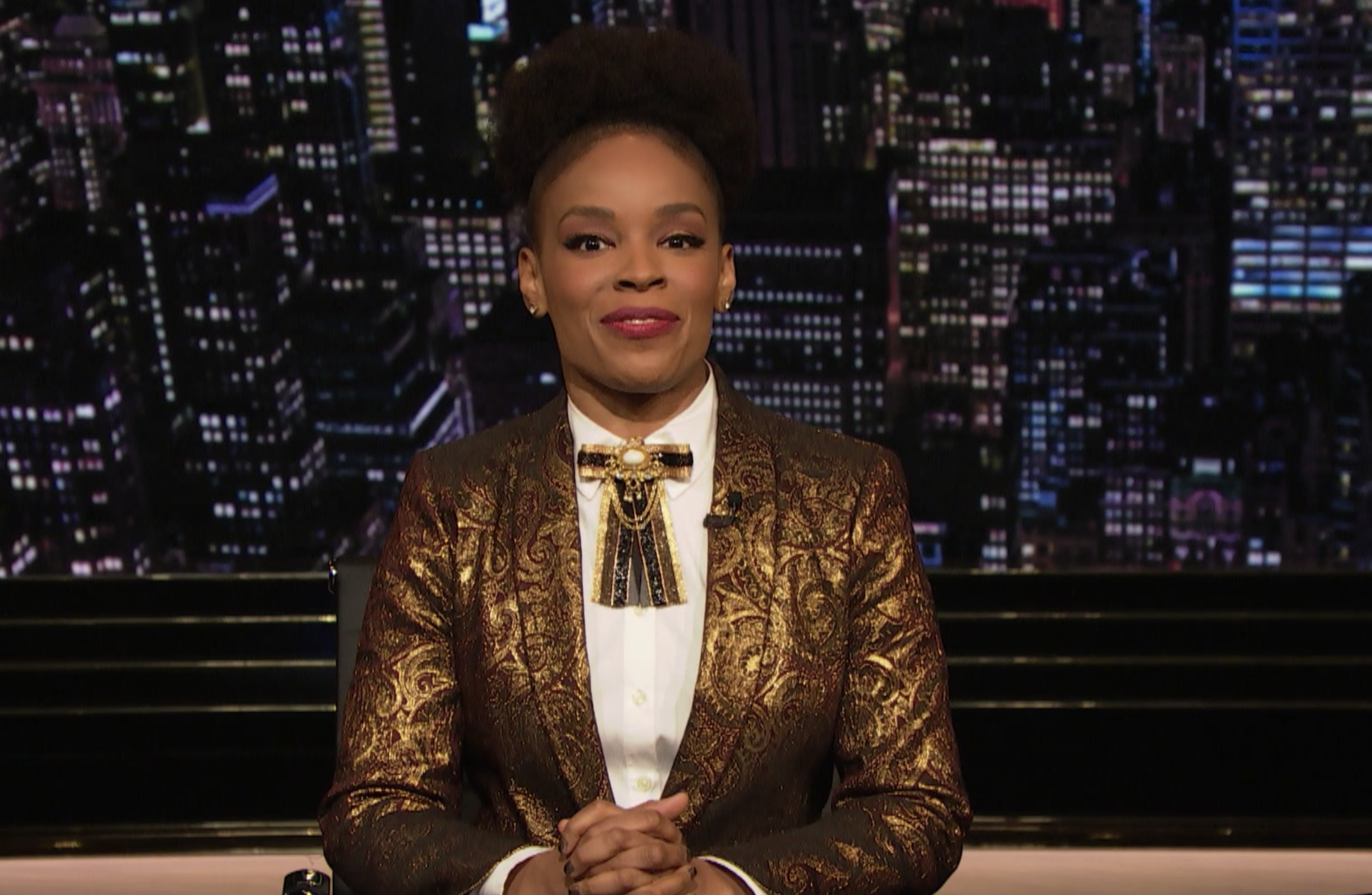 a still of amber ruffin from the amber ruffin show