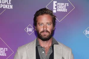 Armie Hammer at the E! People's Choice Awards in 2020