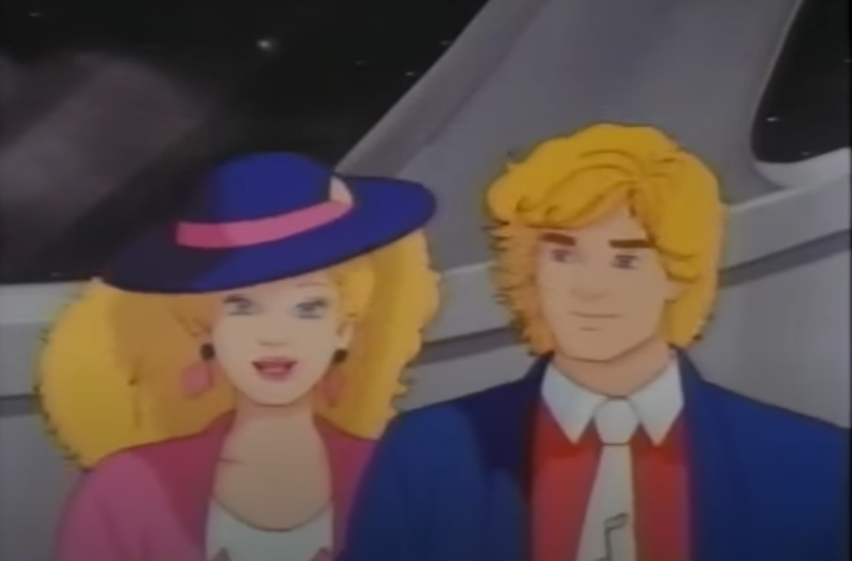 Screenshot of Barbie and Ken from the Barbie and the Rockers