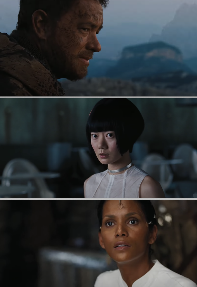 Tom Hanks, Bae Doona, and Halle Berry in &quot;Cloud Atlas&quot;