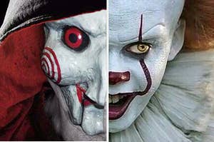 Jigsaw and Pennywise looking scary A F