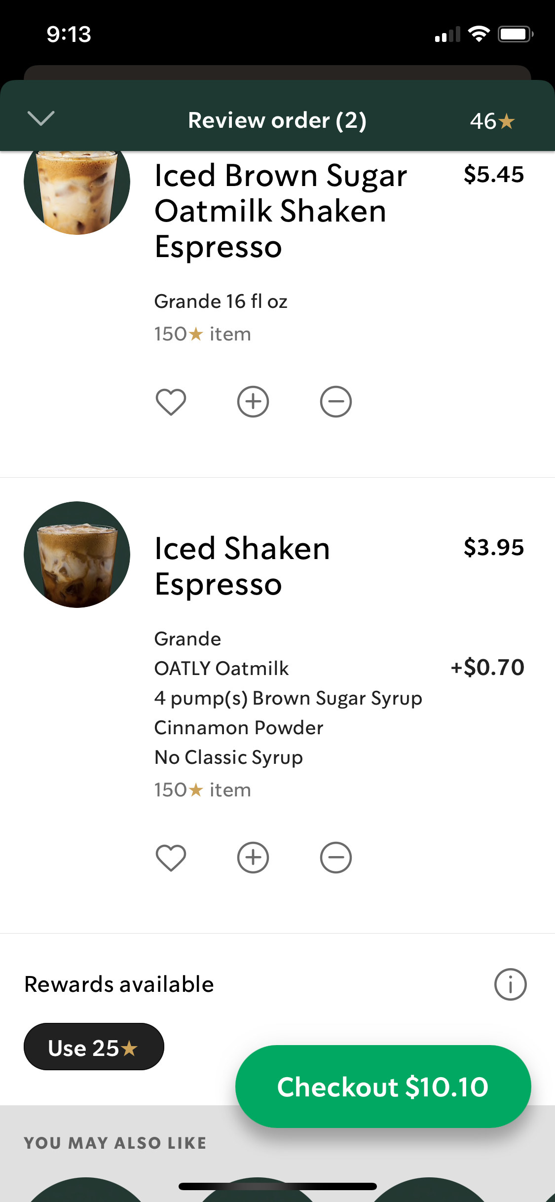 Iced Brown Sugar Oatmilk Shaken Espresso (Starbucks)