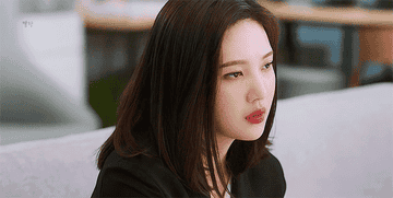 Joy bites her lip in the drama Tempted