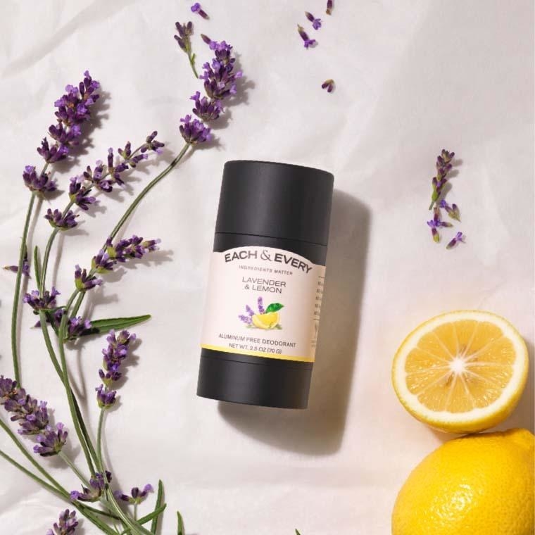 lavender and lemon deodorant in a tube