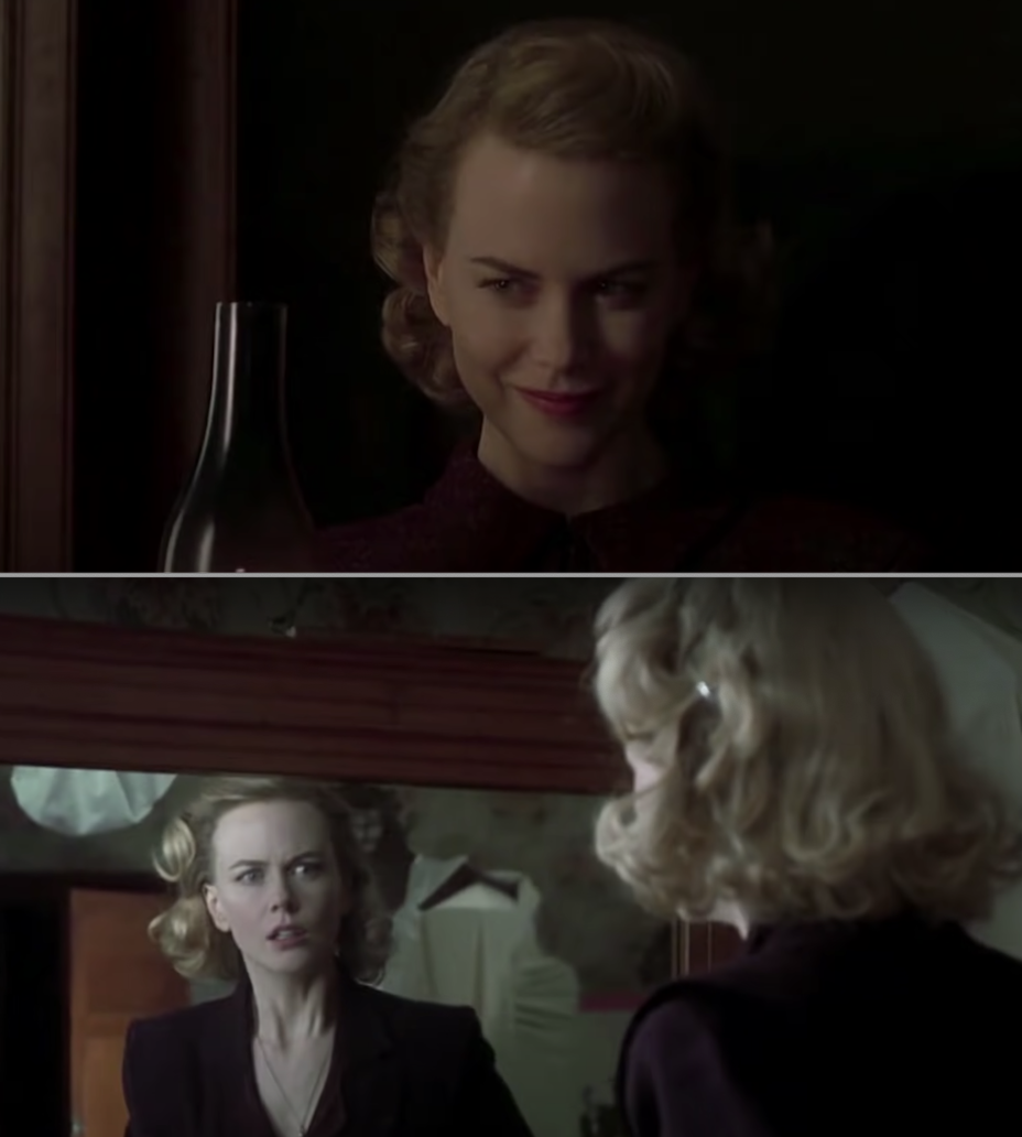 Nicole Kidman looking at her reflection in &quot;The Others&quot;