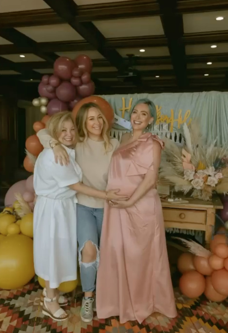 Hilary Duff and her friends at her baby shower