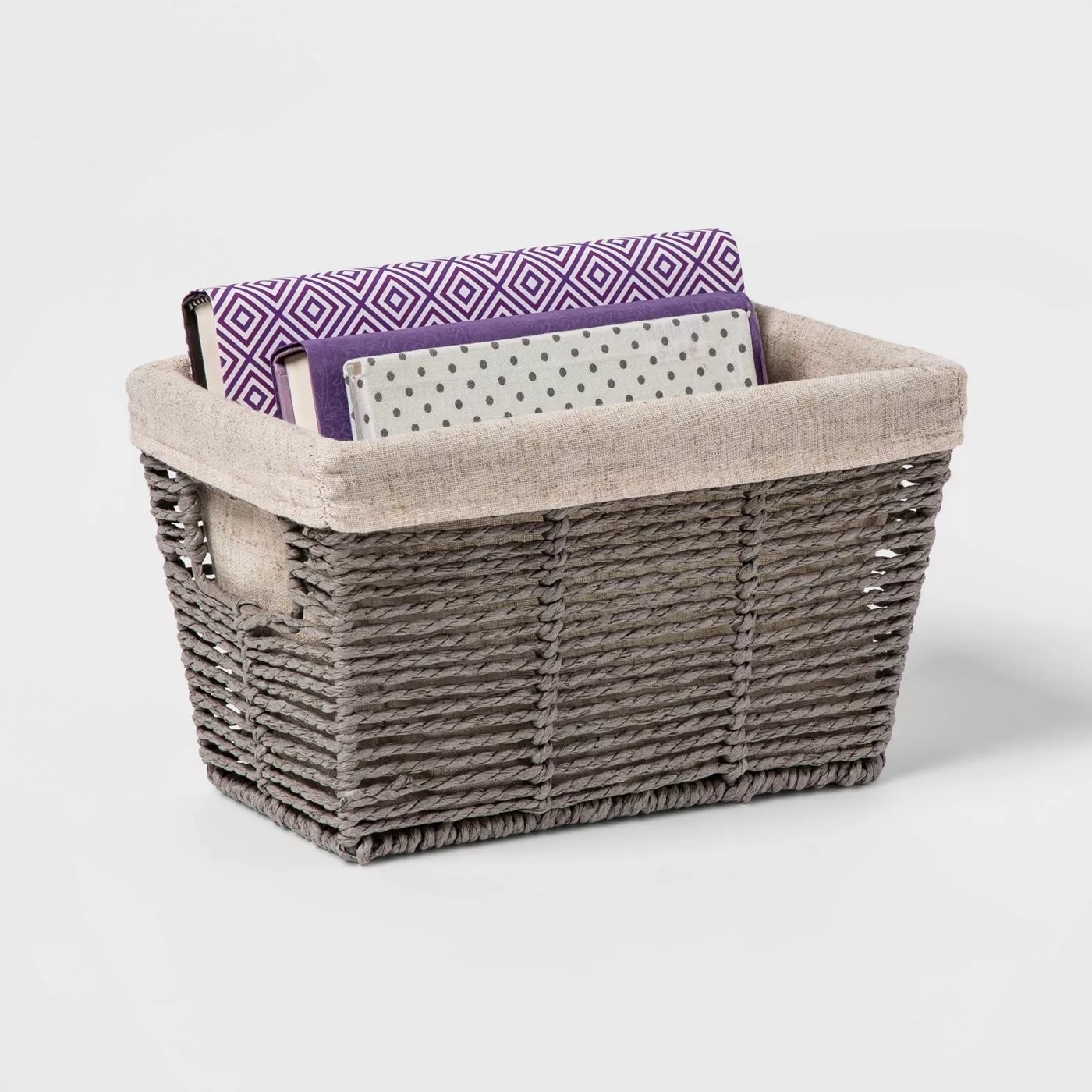 A roped basket