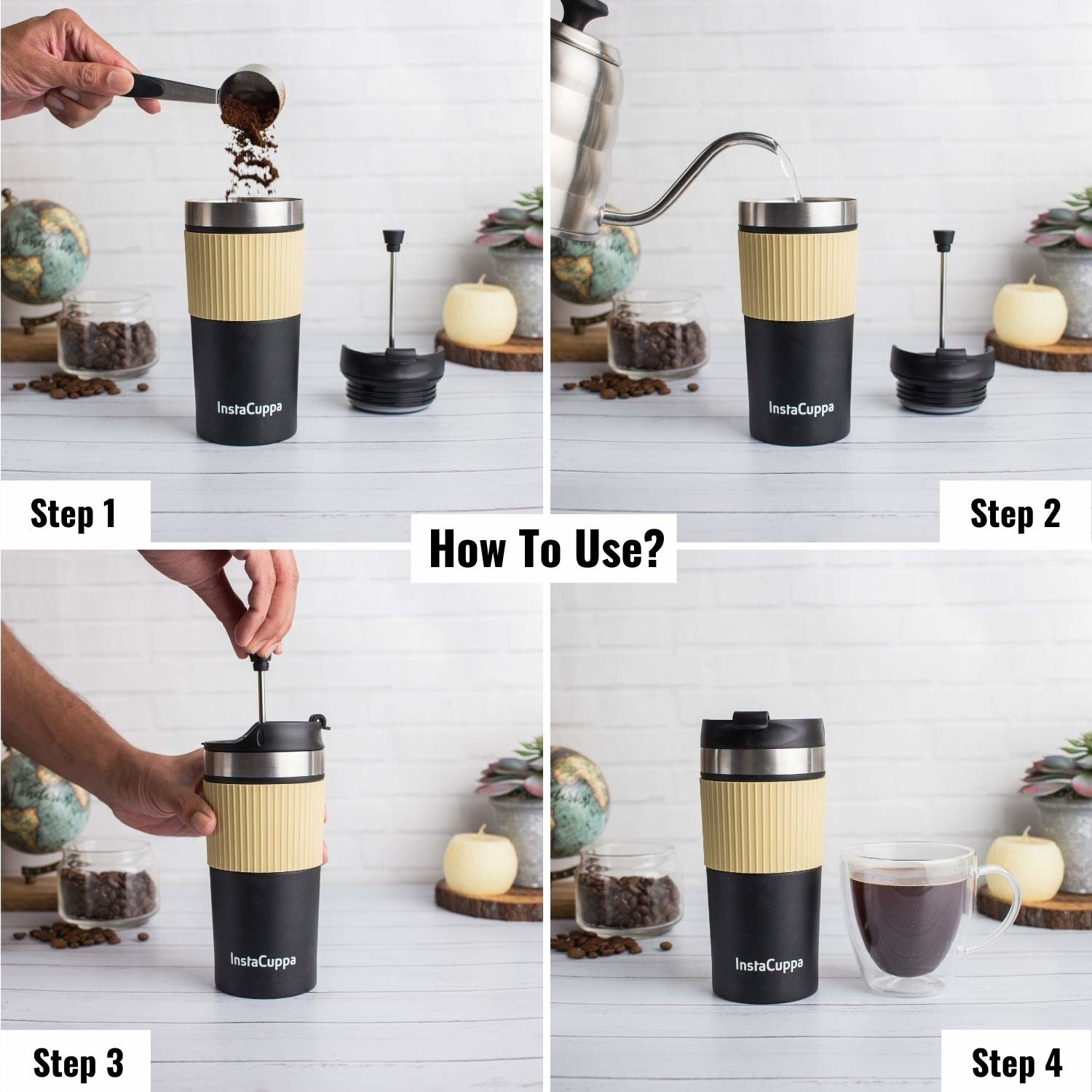 A guide explaining how to make coffee using the French Press 