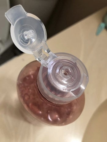 a reviewers photo of the top of the makeup remover