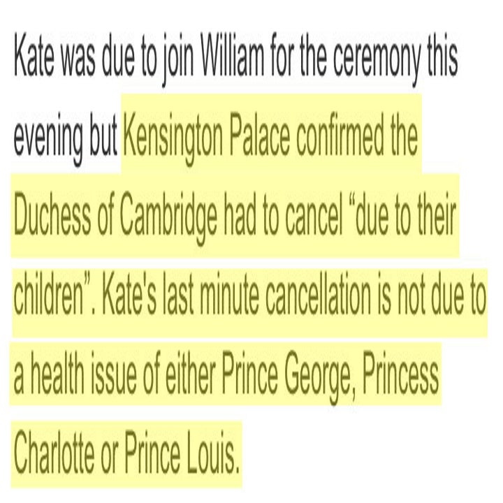Kate was due ...