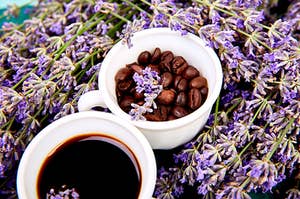 Lavender Coffee by Lavender Flowers