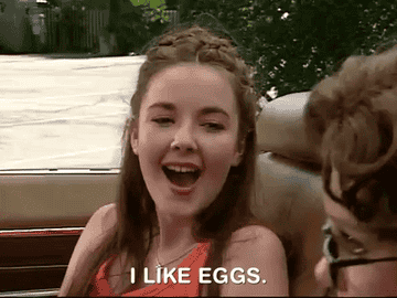 Debbie saying &quot;I like eggs&quot;