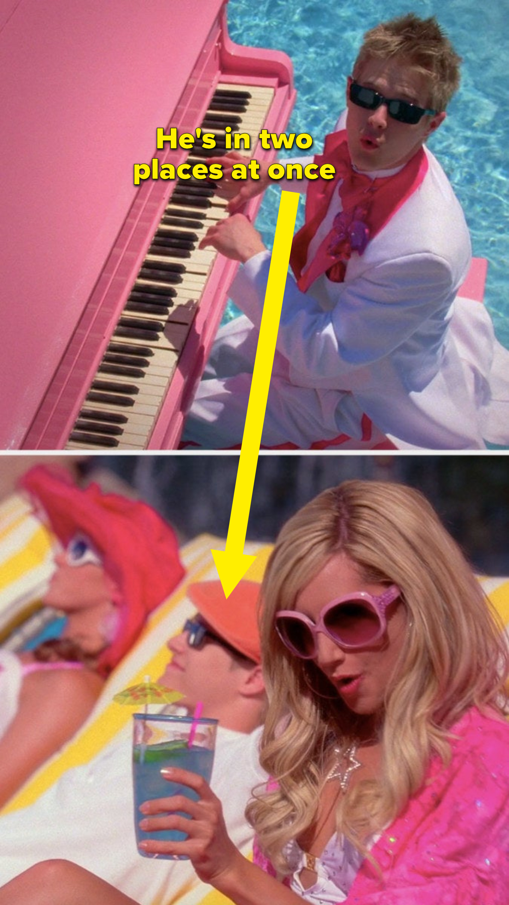 Ryan is playing piano, then the next moment he&#x27;s next to Sharpay
