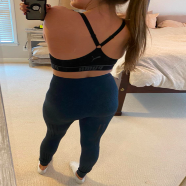 Back of the reviewer's sports bra to show racerback 