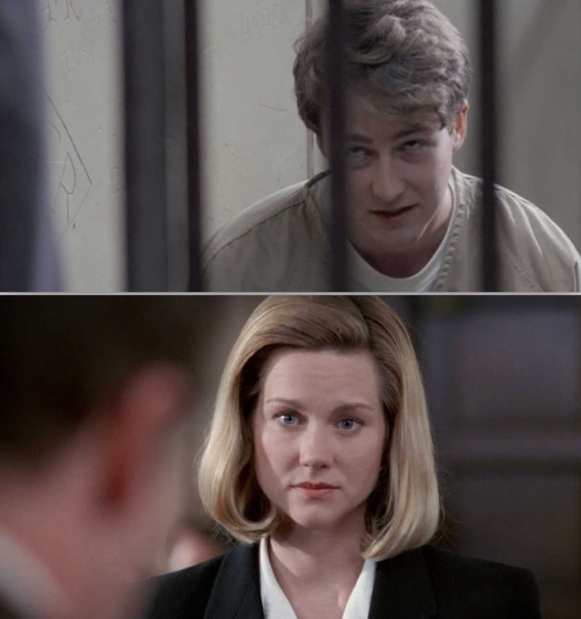 Laura Linney and Ed Norton in &quot;Primal Fear&quot;
