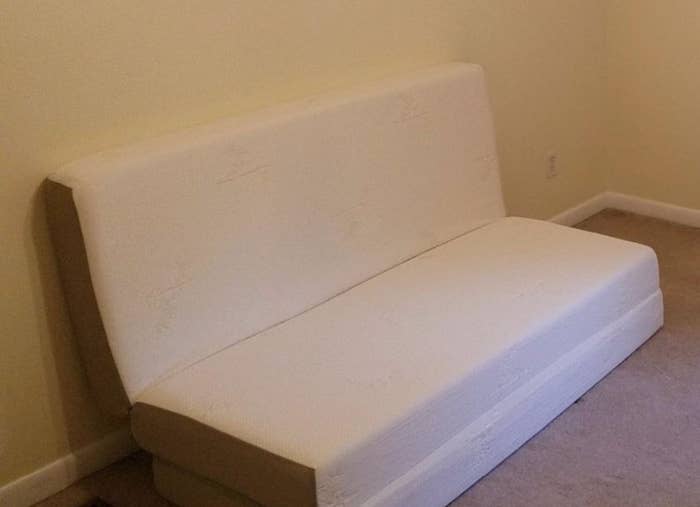 A tri-fold mattress in a reviewer&#x27;s home