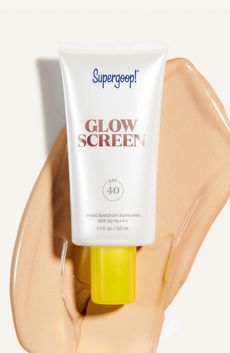a bottle of supergoop sunscreen