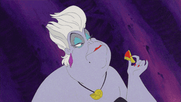 Ursula from &quot;The Little Mermaid&quot; putting on lipstick