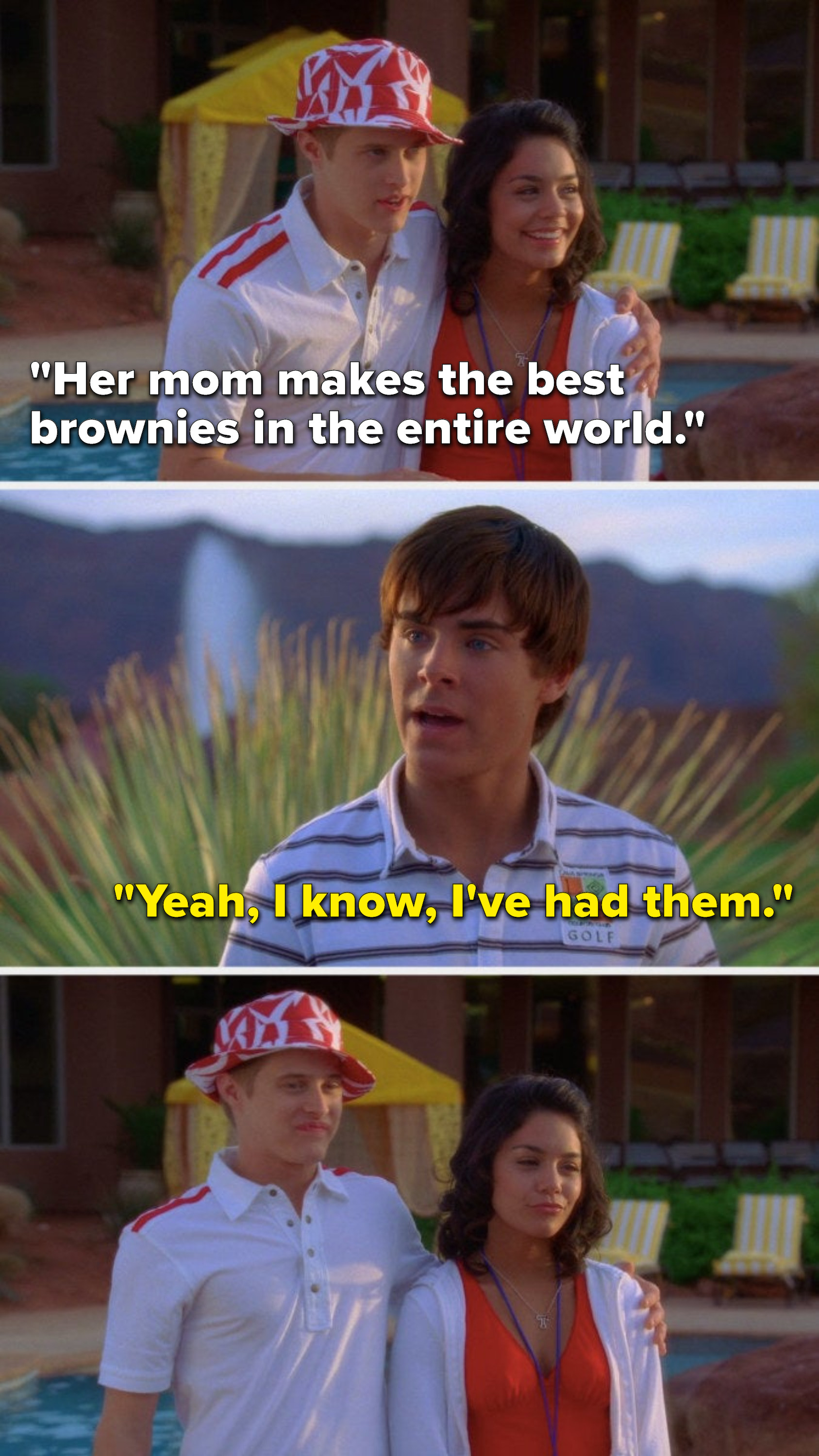 Ryan says, &quot;Her mom makes the best brownies in the entire world,&quot; and Troy says, &quot;Yeah, I know, I&#x27;ve had them&quot;