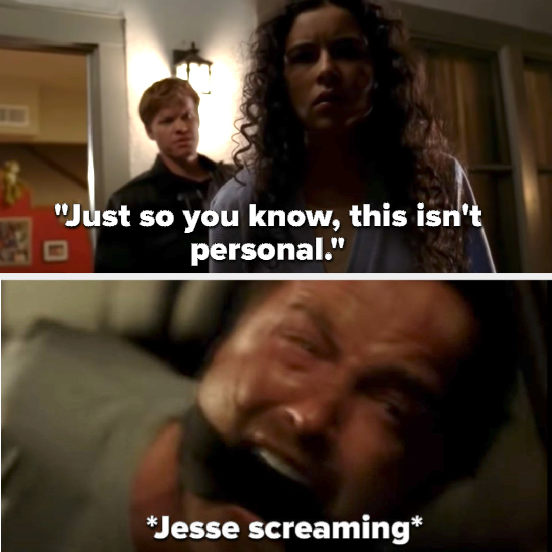 Todd tells Andrea it&#x27;s nothing personal then shoots her as Jesse watches from the car screaming