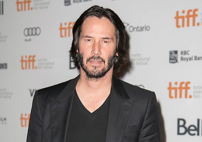 Keanu Reeves on the red carpet for the Toronto International Film Festival