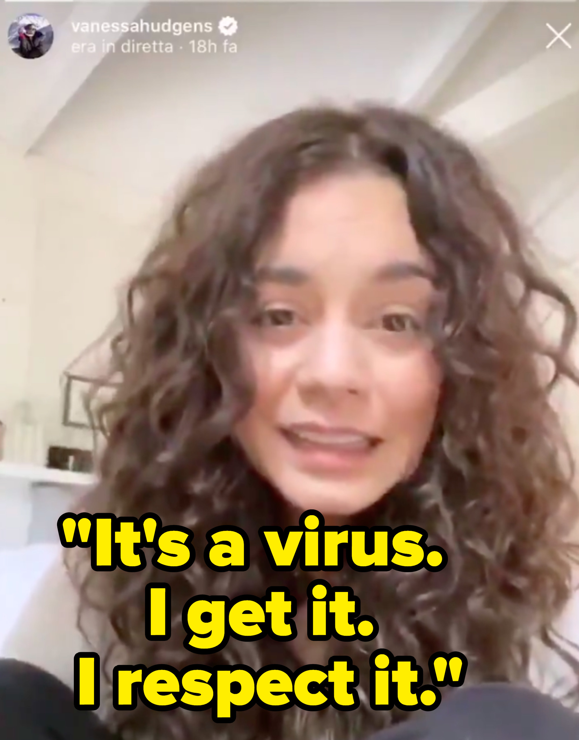 Vanessa said, &quot;It&#x27;s a virus. I get it. I respect it&quot;