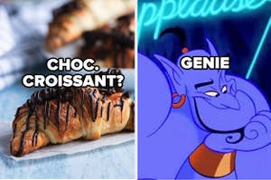chocolate croissant and genie