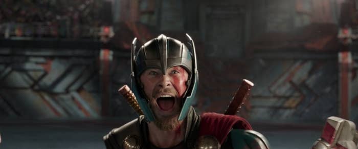 Thor screaming in happiness