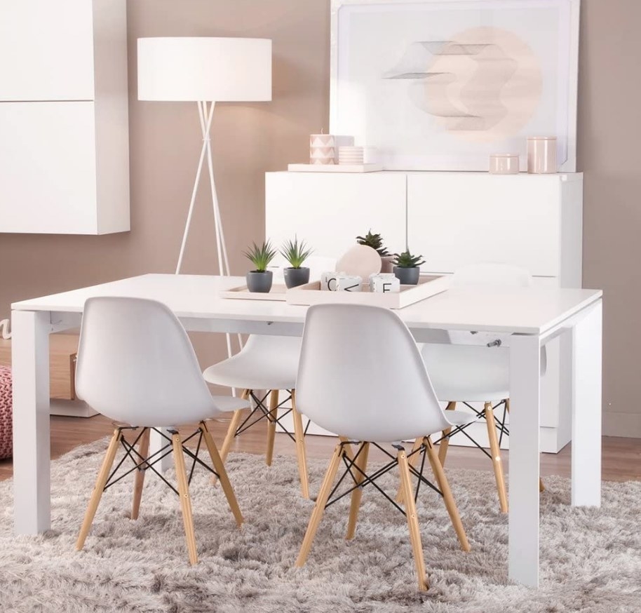 White dining chairs 