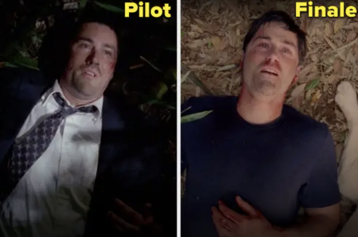 Jack laying on the ground in the first and last episode