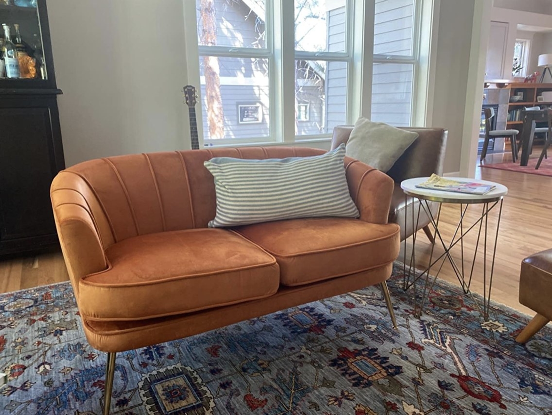 Customer photo of love seat sitting in living room
