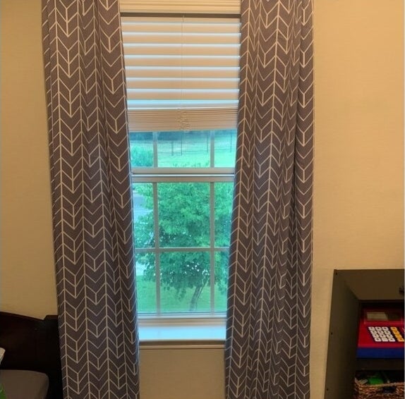 The curtains in gray