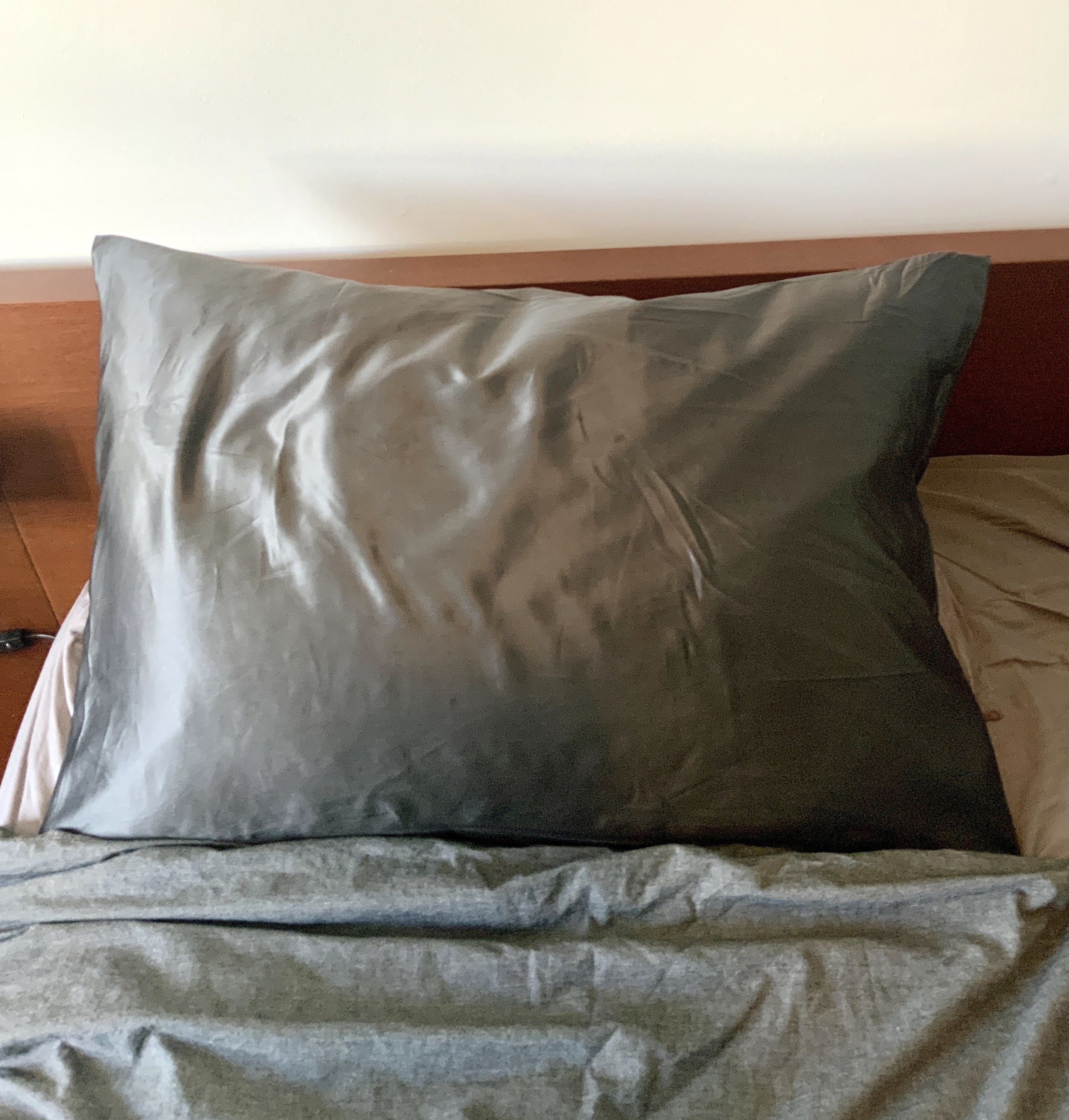the silk pillowcase on May&#x27;s bed
