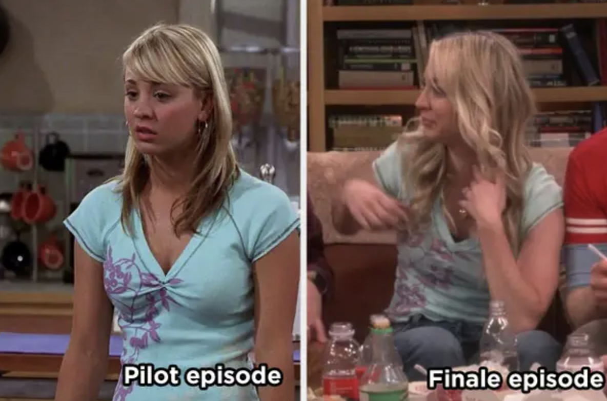 Penny wearing the same shirt in the pilot and finale
