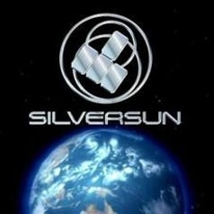 Silversun logo, hovering over a photo of Earth